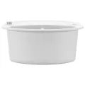 Évier de cuisine Granit Seul lavabo Ovale Blanc
