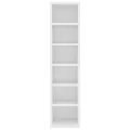 Armoire à CD Blanc 21x20x88 cm Bois d'ingénierie