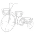 Support de plantes sous forme de vélo Style vintage Métal