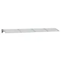 Auvent de porte Gris et transparent 400x75 cm Polycarbonate