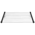 Auvent de porte Noir et transparent 122x90 cm Polycarbonate