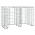 Mur de gabion pour poubelle 192x91x120 cm fer galvanisé