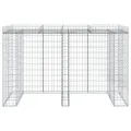Mur de gabion pour poubelle 192x91x120 cm fer galvanisé