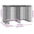 Mur de gabion pour poubelle 192x91x120 cm fer galvanisé
