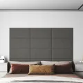 Panneaux muraux 12 pcs Gris foncé 60x30 cm Velours 2,16 m²