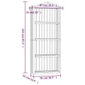 Abri à outils de jardin 87x33x222 cm Bois de pin imprégné