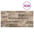 Panneaux muraux 3D avec design de brique multicolore 10 pcs EPS