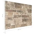 Panneaux muraux 3D avec design de brique multicolore 10 pcs EPS
