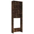 Meuble pour machine à laver Chêne fumé 64x24x190 cm