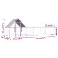 Poulailler 6 x 2 x 2 m Acier galvanisé