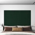 Panneaux muraux 12 pcs Vert foncé 90x15 cm Velours 1,62 m²