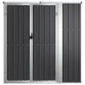 Abri à outils de jardin anthracite 161x89x161cm acier galvanisé