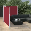 Auvent latéral rétractable Rouge 100 x 600 cm