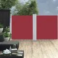 Auvent latéral rétractable Rouge 100 x 600 cm