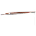 Auvent rétractable orange et marron 3,5x2,5m tissu et aluminium