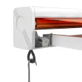 Auvent rétractable orange et marron 3,5x2,5m tissu et aluminium