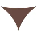 Voile de parasol tissu oxford triangulaire 3,5x3,5x4,9 m marron