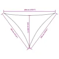 Voile de parasol tissu oxford triangulaire 3,5x3,5x4,9 m marron