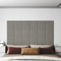 Panneaux muraux 12 pcs Gris clair 30x30 cm Velours 1,08 m²