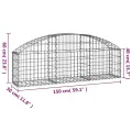 Panier de gabions arqué 150x30x40/60 cm Fer galvanisé