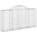 Paniers à gabions arqués 18 pcs 200x30x100/120 cm Fer galvanisé