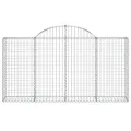 Paniers à gabions arqués 18 pcs 200x30x100/120 cm Fer galvanisé