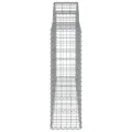 Paniers à gabions arqués 18 pcs 200x30x100/120 cm Fer galvanisé