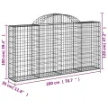 Paniers à gabions arqués 18 pcs 200x30x100/120 cm Fer galvanisé