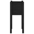Jardinière d'extérieur Noir 31x31x70 cm Bois de pin massif