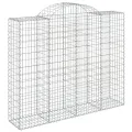 Paniers à gabions arqués 30 pcs 200x50x160/180 cm Fer galvanisé