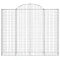 Paniers à gabions arqués 30 pcs 200x50x160/180 cm Fer galvanisé