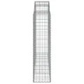 Paniers à gabions arqués 30 pcs 200x50x160/180 cm Fer galvanisé