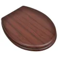 Siège de toilette avec Couvercle MDF Design simple Marron