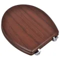 Siège de toilette avec Couvercle MDF Design simple Marron