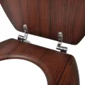 Siège de toilette avec Couvercle MDF Design simple Marron