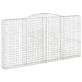 Panier de gabions arqué 400x30x200/220 cm Fer galvanisé