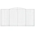Panier de gabions arqué 400x30x200/220 cm Fer galvanisé