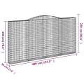 Panier de gabions arqué 400x30x200/220 cm Fer galvanisé