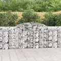Paniers à gabions arqués 5 pcs 300x30x100/120 cm fer galvanisé