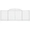 Paniers à gabions arqués 5 pcs 300x30x100/120 cm fer galvanisé