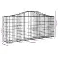 Panier de gabions arqué 200x30x80/100 cm Fer galvanisé