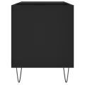 Armoire à disques noir 85x38x48 cm bois d'ingénierie