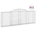 Paniers à gabions arqués 11 pcs 300x30x100/120 cm fer galvanisé
