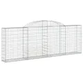 Paniers à gabions arqués 11 pcs 300x30x100/120 cm fer galvanisé