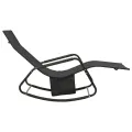 Chaise longue Acier et textilène Noir