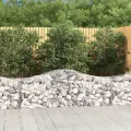 Paniers à gabions arqués 40 pcs 200x50x60/80 cm fer galvanisé