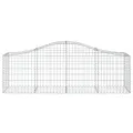 Paniers à gabions arqués 40 pcs 200x50x60/80 cm fer galvanisé