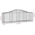 Paniers à gabions arqués 40 pcs 200x50x60/80 cm fer galvanisé