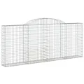 Paniers à gabions arqués 10 pcs 300x30x120/140 cm fer galvanisé