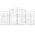 Paniers à gabions arqués 10 pcs 300x30x120/140 cm fer galvanisé